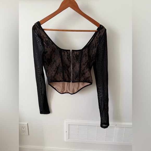 Lace long-sleeve bustier - New with tags - Picture 2 of 3